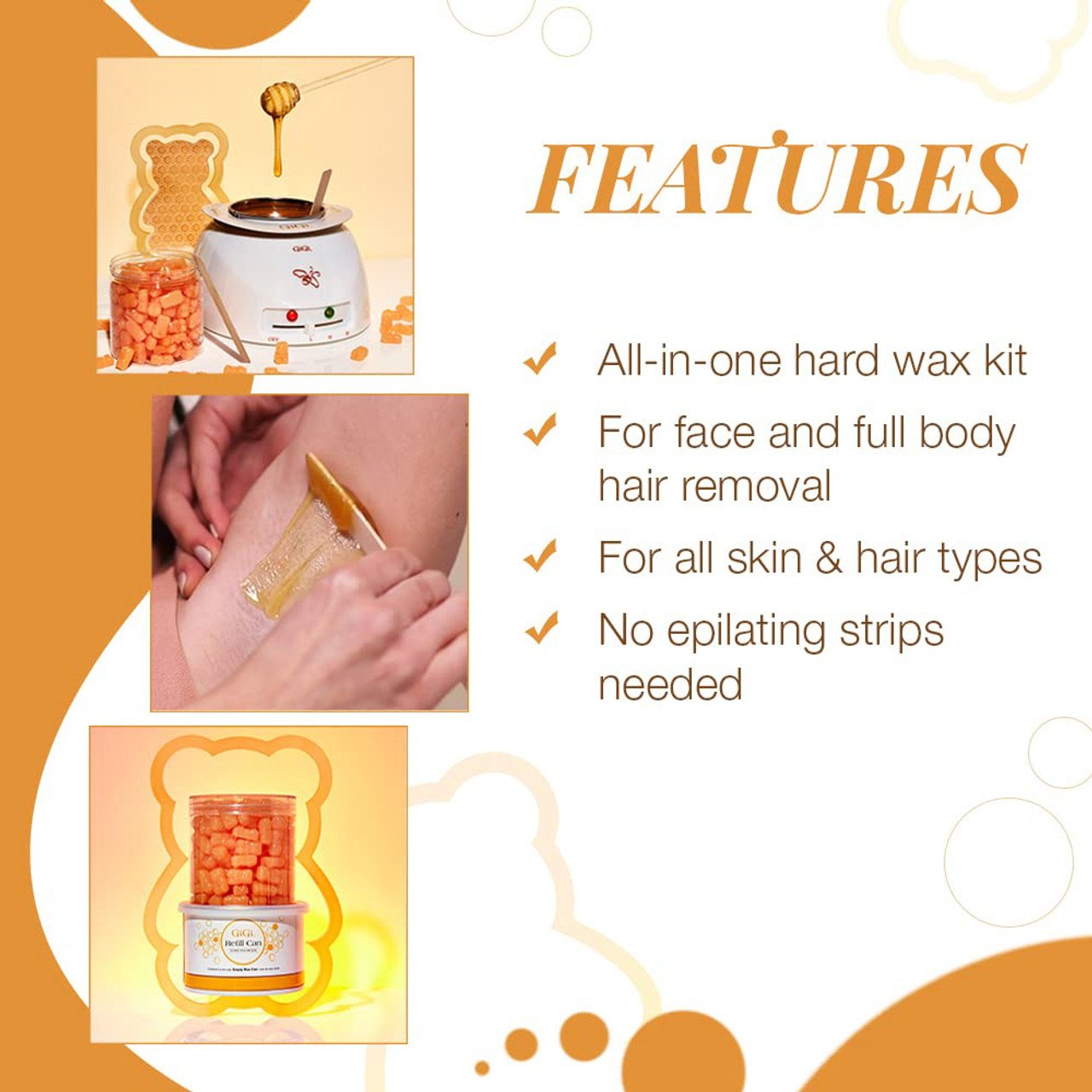 GiGi Honee Bear Hard Wax Kit - Figura 2